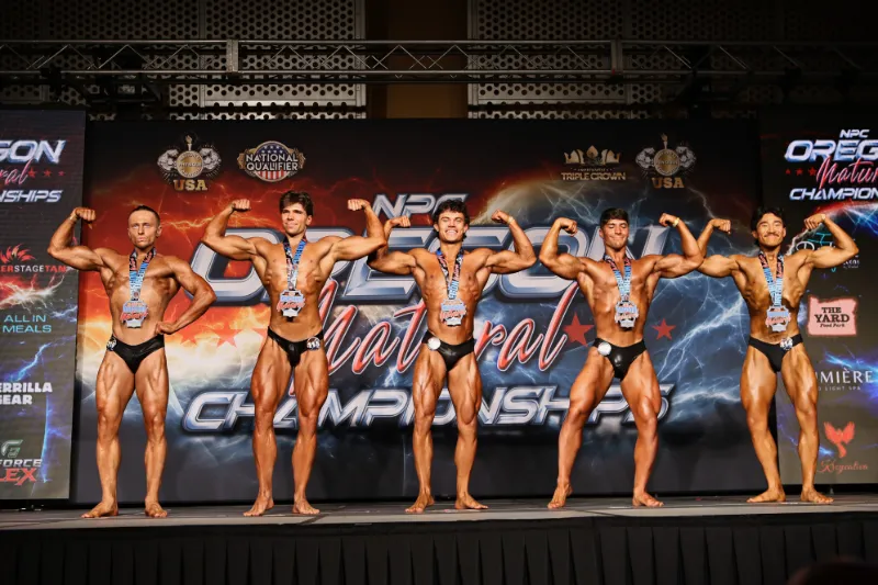 Limitless athlete on stage at NPC Oregon Natural Championships